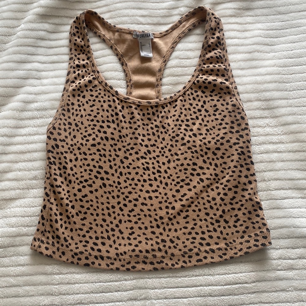 Racer back cropped tank top